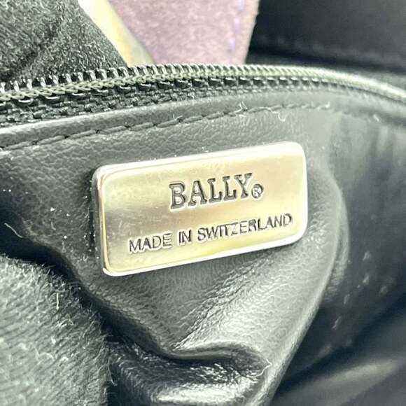 Bally Women's Suede and Leather Combination Shoulder Bag with Flap, Black Gra... - Picture 16 of 16